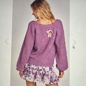 Love Shack Fancy Brookie Wool Cardigan